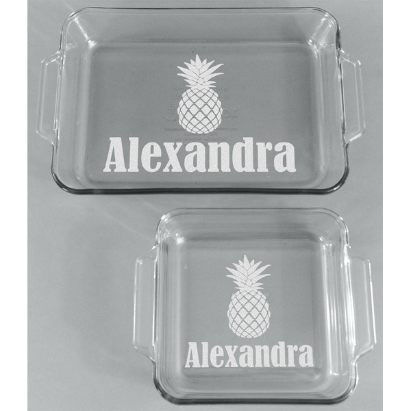 Pineapples Glass Baking Dish Set - FRONT