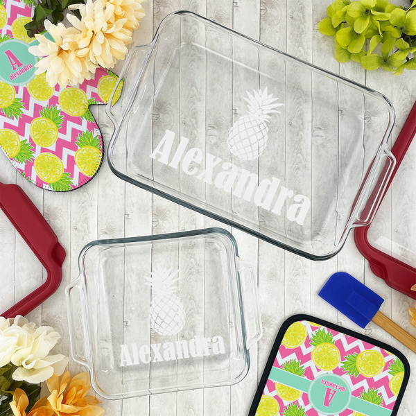 Pineapples Glass Baking Dish Set - LIFESTYLE