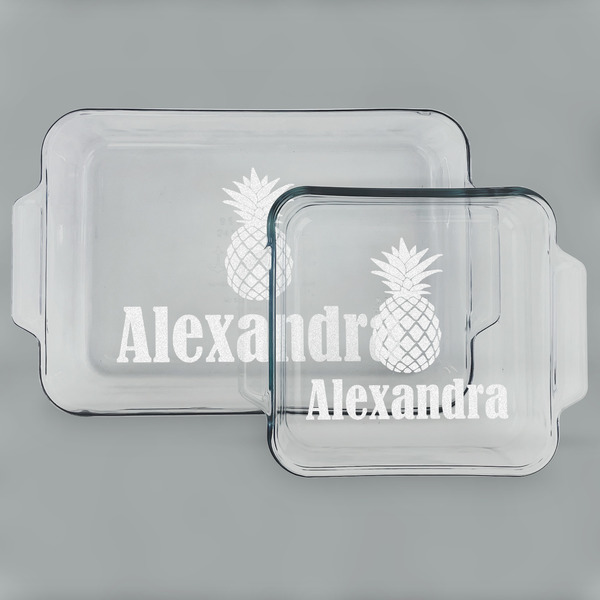Pineapples Glass Baking Dish Set - MAIN (set)