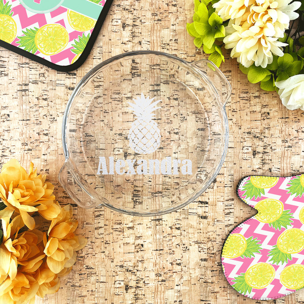 Pineapples Glass Pie Dish - LIFESTYLE