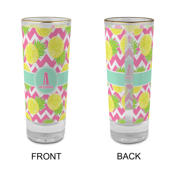 Pineapples Glass Shot Glass - 2 oz - Single - APPROVAL