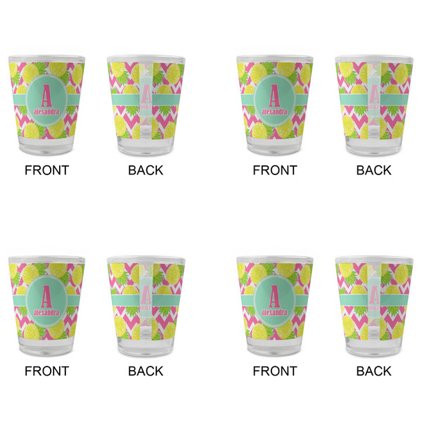 Pineapples Glass Shot Glass - Standard - Set of 4 - APPROVAL
