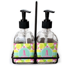 Pineapples Glass Soap & Lotion Bottles (Personalized)