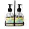 Pineapples Glass Soap & Lotion Bottle Set (Personalized)