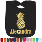 Pineapples Foil Baby Bib (Personalized)