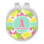 Pineapples Golf Ball Marker - Hat Clip - Silver