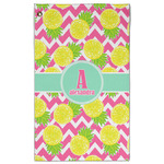 Pineapples Golf Towel - Poly-Cotton Blend - Large w/ Name and Initial