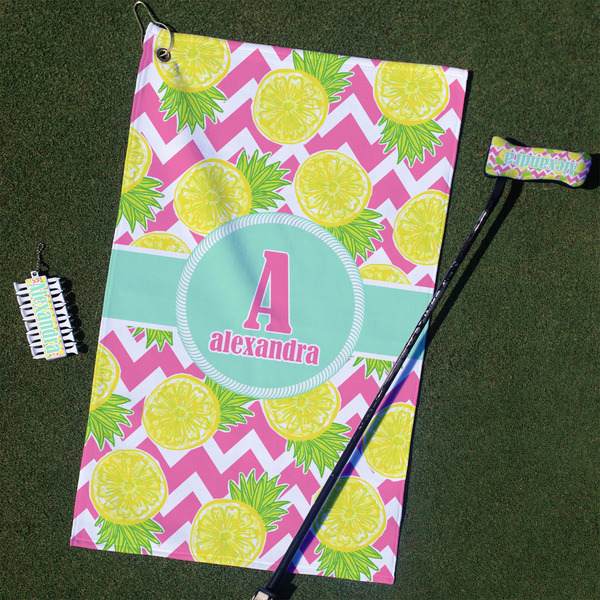 Custom Pineapples Golf Towel Gift Set (Personalized)