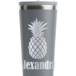 Pineapples RTIC Everyday Tumbler with Straw - 28oz - Grey - Single-Sided (Personalized)