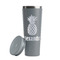 Pineapples Grey RTIC Everyday Tumbler - 28 oz. - Lid Off