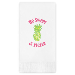 Pineapples Guest Napkins - Full Color - Embossed Edge (Personalized)