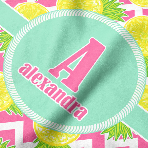 Pineapples Hooded Baby Towel- Detail Close Up