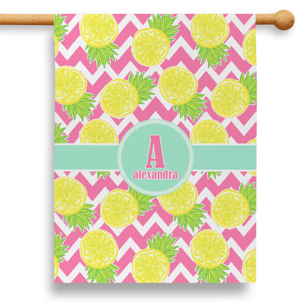 Custom Pineapples 28" House Flag (Personalized)