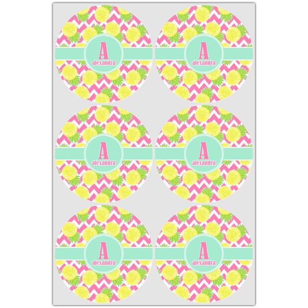 Pineapples Icing Circle - Large - Set of 6