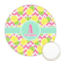 Pineapples Printed Cookie Topper - Round (Personalized)