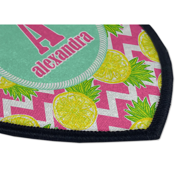 Pineapples Iron on Shield 3 Detail