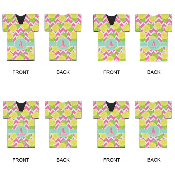 Pineapples Jersey Bottle Cooler - Set of 4 - APPROVAL