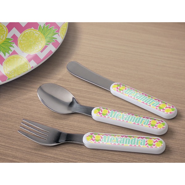 Pineapples Kids Flatware w/ Plate