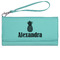 Pineapples Ladies Wallet - Leather - Teal - Front View