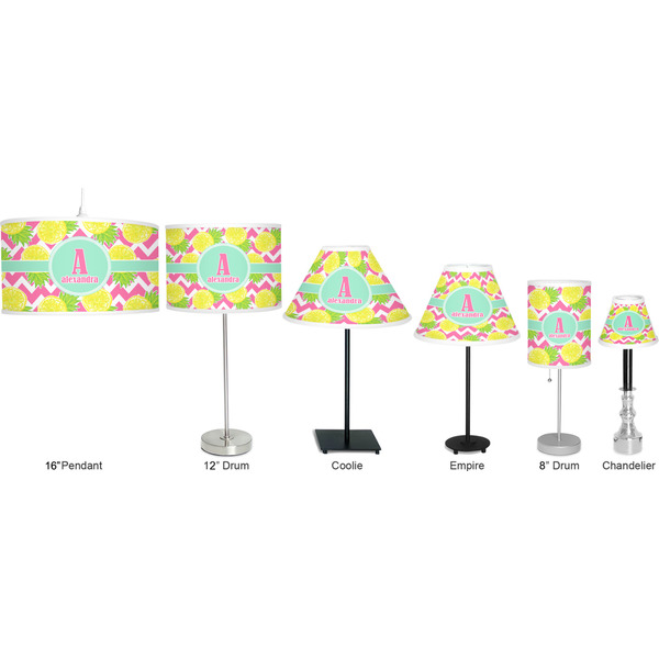 Pineapples Lamp Full View Size Comparison