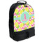 Pineapples Large Backpack - Black - Angled View
