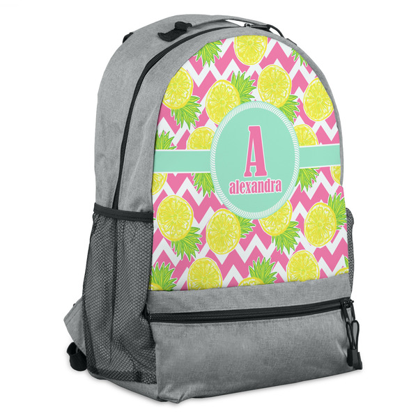 Custom Pineapples Backpack - Grey (Personalized)