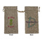 Pineapples Large Burlap Gift Bags - Front & Back