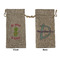 Pineapples Large Burlap Gift Bag - Front & Back (Personalized)