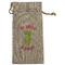 Pineapples Large Burlap Gift Bags - Front
