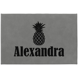 Pineapples Large Gift Box w/ Engraved Leather Lid (Personalized)