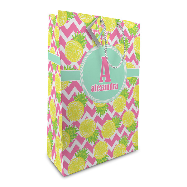 Custom Pineapples Large Gift Bag (Personalized)