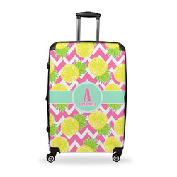 Pineapples Suitcase - 28" Large - Checked w/ Name and Initial