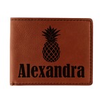 Pineapples Leatherette Bifold Wallet - Single Sided (Personalized)