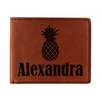 Pineapples Leatherette Bifold Wallet - Double Sided (Personalized)