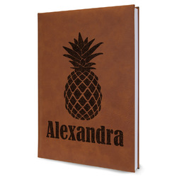 Pineapples Leather Sketchbook - Large - Single Sided (Personalized)