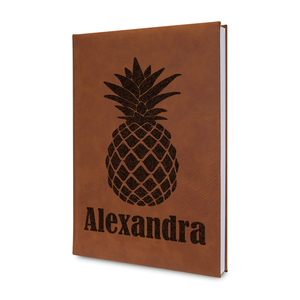 Custom Pineapples Leather Sketchbook - Small - Single Sided (Personalized)