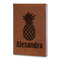Pineapples Leatherette Journals - Large - Double Sided - Angled View
