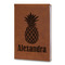 Pineapples Leatherette Journal - Large - Double Sided (Personalized)