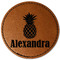 Pineapples Leatherette Patches - Round