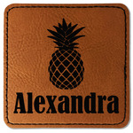 Pineapples Faux Leather Iron On Patch - Square (Personalized)