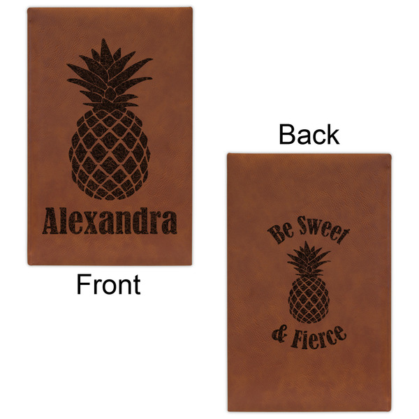 Pineapples Leatherette Sketchbooks - Small - Double Sided - Front & Back View