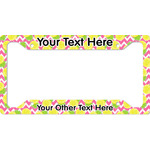 Pineapples License Plate Frame - Style A (Personalized)