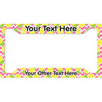 Pineapples License Plate Frame - Style A (Personalized)