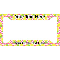 Pineapples License Plate Frame - Style A (Personalized)