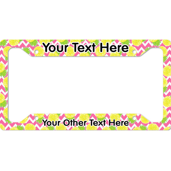 Custom Pineapples License Plate Frame (Personalized)