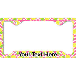 Pineapples License Plate Frame - Style C (Personalized)
