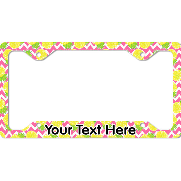 Custom Pineapples License Plate Frame - Style C (Personalized)