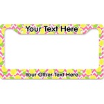 Pineapples License Plate Frame - Style B (Personalized)