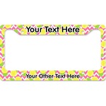 Pineapples License Plate Frame - Style B (Personalized)