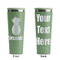 Pineapples Light Green RTIC Everyday Tumbler - 28 oz. - Front and Back